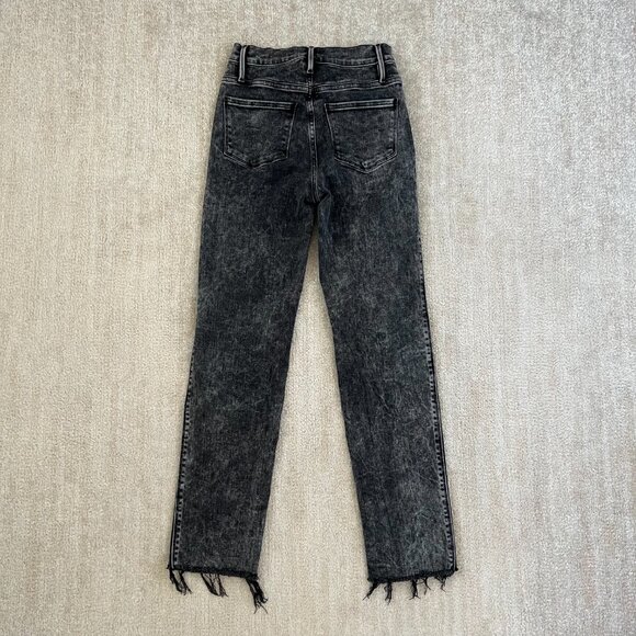 Frame Le Sylvie Slender Straight High Rise Crop Jeans 25 Rockstar - Picture 4 of 10